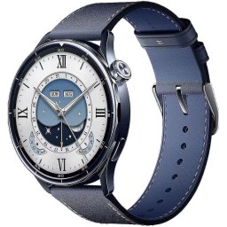 Smartwatch Watch S5 46mm Leather Strap Ceramic Albastru