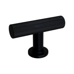 Buton metalic Cairo cu textura striata, tip T