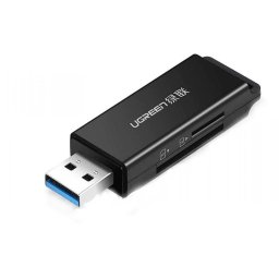 CARD READER extern Ugreen, CM104 interfata USB 3.0, citeste/scrie: SD, microSD viteza pana la 480Mbps, suporta carduri maxim 2 TB, plastic, black 40752 (timbru verde 0.03 lei) - 6957303847525