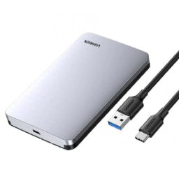 RACK extern Ugreen, CM300 pt HDD si SSD SATA 2.5 conectare USB 3.1 Gen2 max 6 Gbps, cablu inclus USB to USB Type-C, aluminiu, gri 70498 (timbru verde 0.8 lei) - 6957303874989