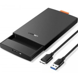 RACK extern Ugreen, CM237 pt HDD si SSD SATA 2.5 conectare USB 3.0 max 5 Gbps, 1 x 50cm USB to Micro USB 3.0 Cable, ABS, negru 60353 (timbru verde 0.8 lei) - 6957303863532