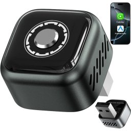 Adaptor Wireless CarPlay & Android Auto 2-in-1 Techstar® B12, USB Compact, Bluetooth 5.3 + Wi-Fi 5.8GHz (5G), Plug & Play, Buton Control/Reset + LED, Conectare Automata