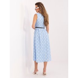 Rochie elegantă, fără mâneci, albastru deschis