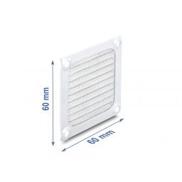 Grilaj pentru ventilator 60 x 60 mm aluminiu cu plasa din otel inoxidabil, Delock 67455