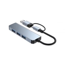 HUB USB type C/USB-A cu 3 x USB 2.0-A + USB 3.2-A, Value 12.99.1145