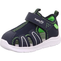 SUPERFIT Pantofi deschiși 'Wave' albastru cobalt / verde deschis / alb