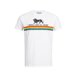 LONSDALE Tricou 'Nelson' albastru / galben / verde / lila / portocaliu / roșu / negru / alb