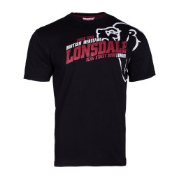 LONSDALE Tricou 'Walkley' roșu cireș / negru / alb