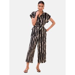 Lipsy Salopeta alb kitt / negru