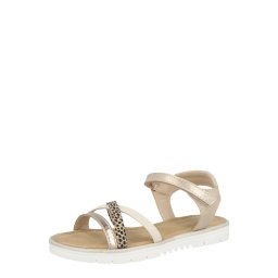ABOUT YOU Sandale 'Aimee' bej / auriu / negru