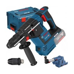 Bosch - GBH 18V-26F + GDE - Rotopercutor SDS-Plus fara acumulatori si incarcator, Li-Ion, 18 V, - Ah, 2.6 J, mandrina interschimbabila, valiza speciala, accesorii