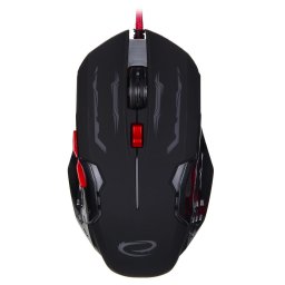 Mouse EGM403R – Gaming, USB, optic, 6 butoane + scroll, iluminare roșie, negru