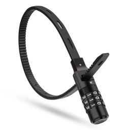 Rockbros 3240001001 bicycle lock for 0.5 m combination - black