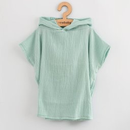 Baby muslin poncho New Baby Feeling blue 35 cm