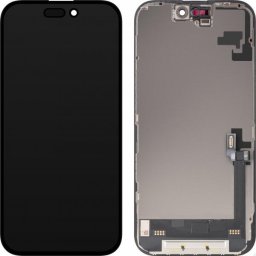 Piese si componente Display cu Touchscreen MP compatibil cu Apple iPhone 16, cu Rama, Versiune Soft OLED FHD Diagnostic, Negru