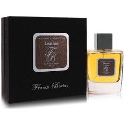 Franck Boclet Leather - Apă de parfum (EDP) - Categorie olfactivă: Leather (spicy-leather) - Note vârf: Chimen, Șofran, Lămâie - Note mijloc: Trandafir, Cuișoare - Note bază: Piele, Amber
