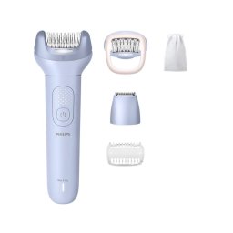 Epilator fara fir umed si uscat Seria 8000 5 accesorii baterie Li-Ion cu autonomie de 60 min Albastru