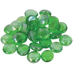 Happet pietricele colorate de sticlă pentru acvariu (Verde) 300 g