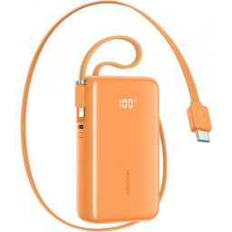 Baterie Externa Joyroom JR-PR2L, 10000mAh, 35W, QC + PD, 1 x Lightning - 2 x USB-C, Portocalie