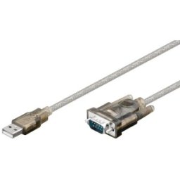 Set 2 x Cablu Convertor USB Tata - RS232 Tata 9p D-SUB Tata, 1.5m Goobay