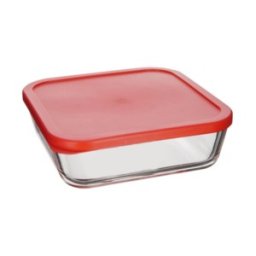 Set 2 x Vas din Sticla Borosilicata cu Capac din Plastic, 0.6 l, Grunberg, Diverse Culori