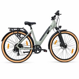 Bicicleta electrica de oras Devron 28200, 28 inch, marime M, gri deschis
