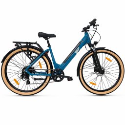 Bicicleta electrica urbana Devron 28200, 28 inch, marimea M, albastru