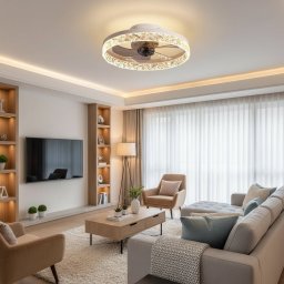 Lustra LED VEYA alba cu telecomanda, 38W, 50 cm, lumina reglabila