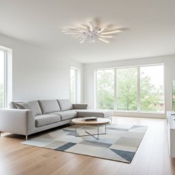 Lustra LED cu ventilator VIRTULA si telecomanda, 29W, 77 cm, alba