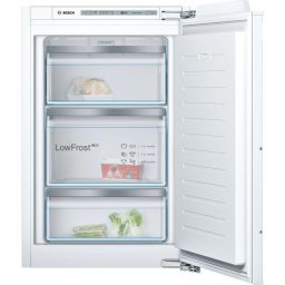Congelator incorporabil Bosch GIV21AFE0, 96 l, LowFrost, 3 sertare, Clasa E, H 87 cm, Argintiu