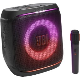 Boxa portabila JBL Partybox Encore 2, 100W, Bluetooth, Microfon wireless, Autonomie 15 ore, Auracast, IPX4, Negru
