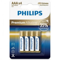Baterie Philips Premium, AAA / LR3, Set 4 bucati Phil-LR03M4B/10