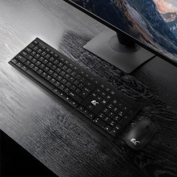 Tastatura Wireless and Mouse Combo with Ergonomic Design for Smooth and Efficient Use Negru