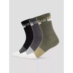 Q/S by s.Oliver Set 3 perechi de sosete retro, barbati, din amestec de bumbac, Gri inchis (SELECTATI MARIMEA: 43-46)