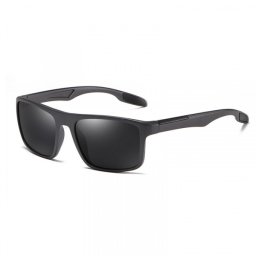 Ochelari De Soare Barbati Techsuit TR90 (MM101), Polarizati, Protectie UV, Negri Mat Gri