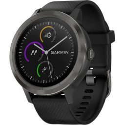 Ceas Smartwatch Garmin Vivoactive 3, 44 mm, HR, GPS, Slate, Silicone Black