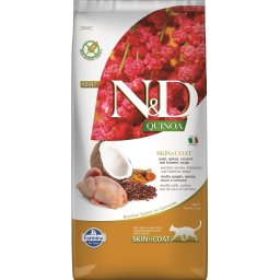 FARMINA N&D Hrana uscata pisici cu probleme ale pielii, cu quinoa si prepelita 5 kg