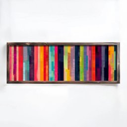 Tablou decorativ MDF/lemn pin, 40x120x3.5 cm, MDF 3mm, cadru lemn pin 100%, imprimare UV, format panoramic, multicolor - Verificat A · Re-Bloom