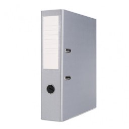 Biblioraft A4, plastifiat PP/paper, margine metalica, 75 mm, Office Products Basic S - gri
