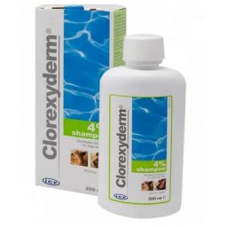 Clorexyderm 4%, sampon dermatologic pentru caini si pisici, 250 ml