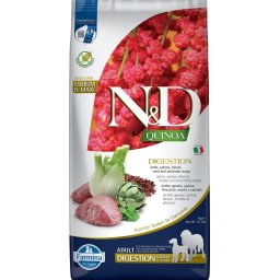 FARMINA N&D Quinoa Dog Adult Medium&Maxi Digestion Lamb & Fennel 7 kg Hrana caini talie mredie si mare cu tulburari digestive, cu miel