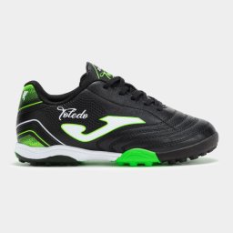 Ghete Fotbal Copii JOMA Toledo JR 2501 Black Turf - Verde fluo, 34