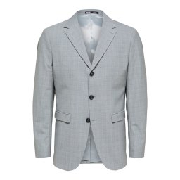 SELECTED Sacou Business 'ROSS' gri piatră / gri închis