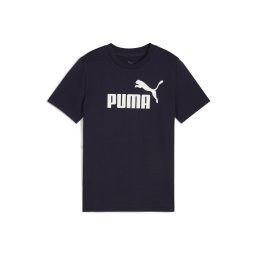 PUMA Tricou 'ESS No. 1' albastru noapte / alb