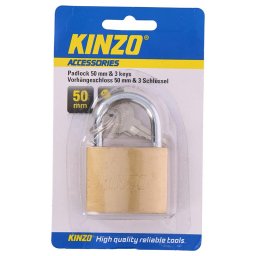 Lacat Kinzo - din alama 50 mm cu trei chei