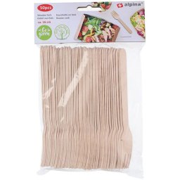 Alpina - Furculite de lemn de unica folosinta 16 cm 50 buc