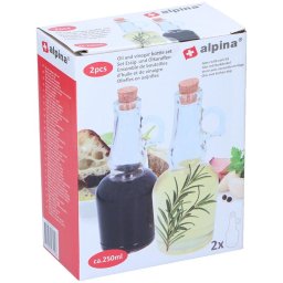 Sticla cu dop pentru ulei otet 250ml 2 buc