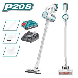 Aspirator vertical TOTAL 120W 20V 2Ah cu tub metalic si accesorii