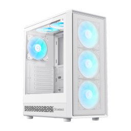 Carcasa PC Gamemax STORM 2 AW, Mid Tower, Panou lateral sticla securizata, 6 ventilatoare ARGB incluse