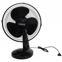 Ventilator de masa Rosberg R51760B12, 30 W, 30 cm, 3 viteze, Inclinabil, Negru